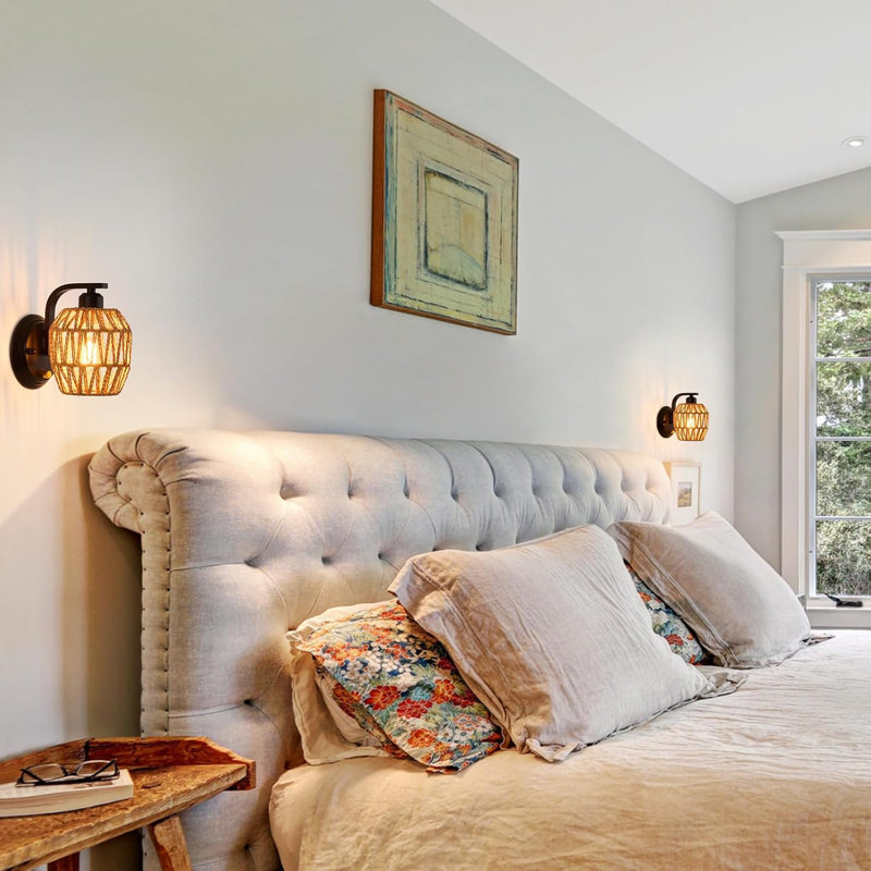 Ensemble de deux appliques murales Boho