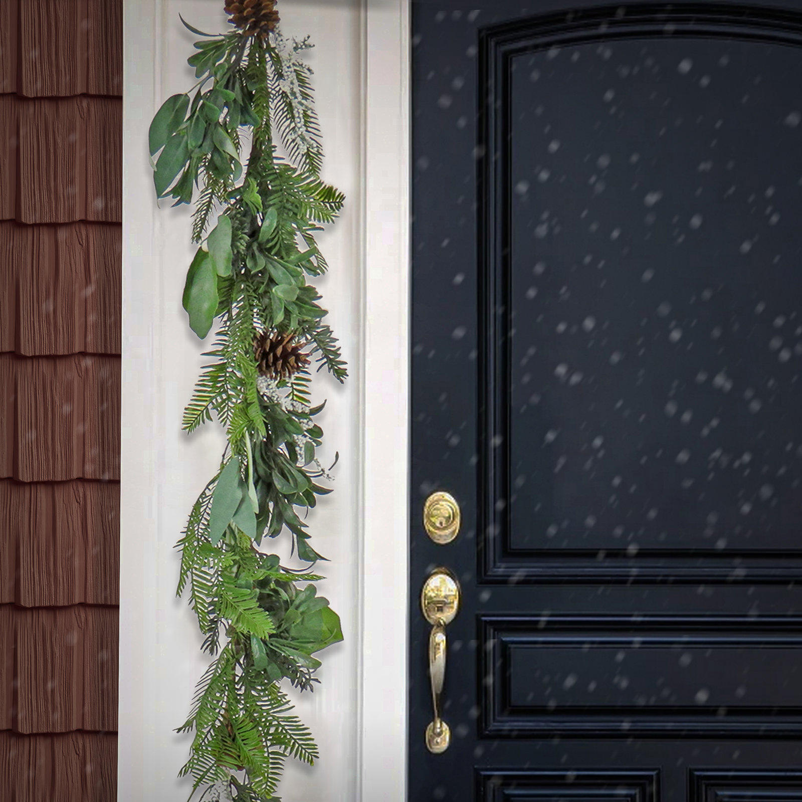 The Holiday Aisle® 9 ft. Mixed Leaves Christmas Garland