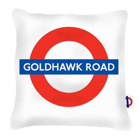 Goldhawk Road Tube Station London Transport Cushion