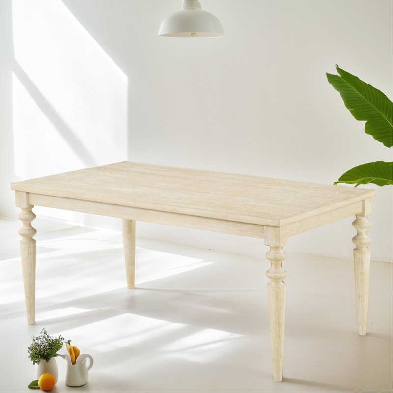7 Dining Compilation: Rectangular Table With Magnificent Turned Legs & 6 Seat Pieces Combination: Cool Padded Seats