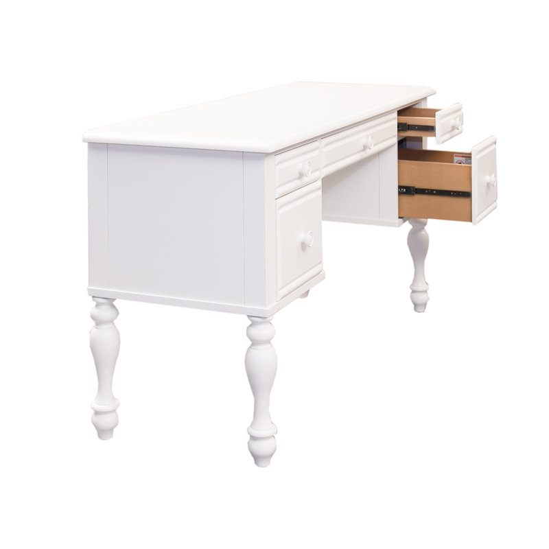 Alvy Vanity w/ Tri-Fold Mirror and Upholstered Bench Seat