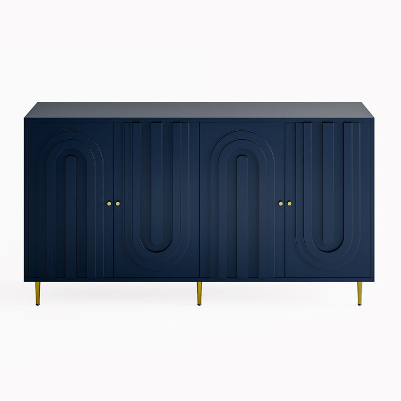 Console de 60 po pour le couloir, Bleu