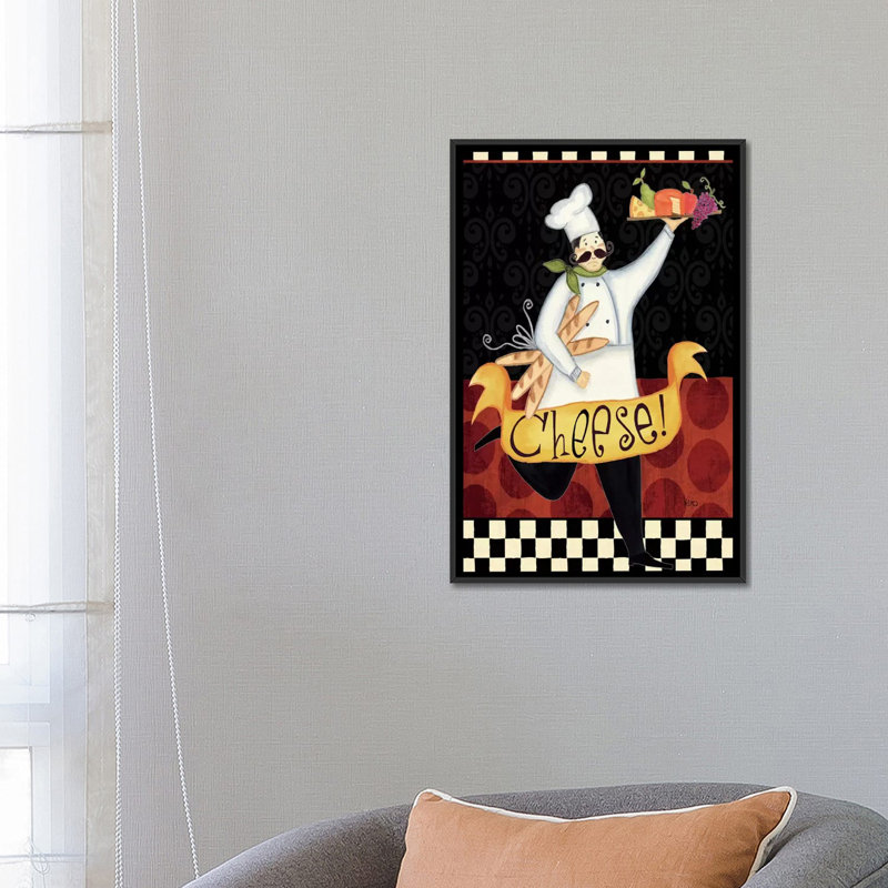 « fromage ! » impression sur toile, reproduction d’art sur toile, H 26 po x l 18 po x P 1,5 po, Toile avec cadre noir