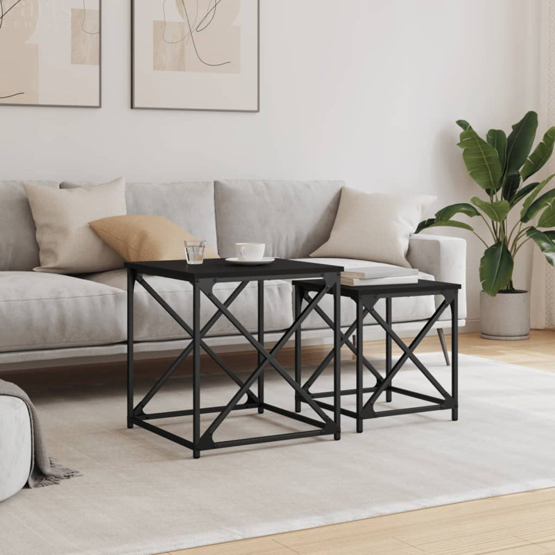 Knepp Four Leg Coffee Table, Black