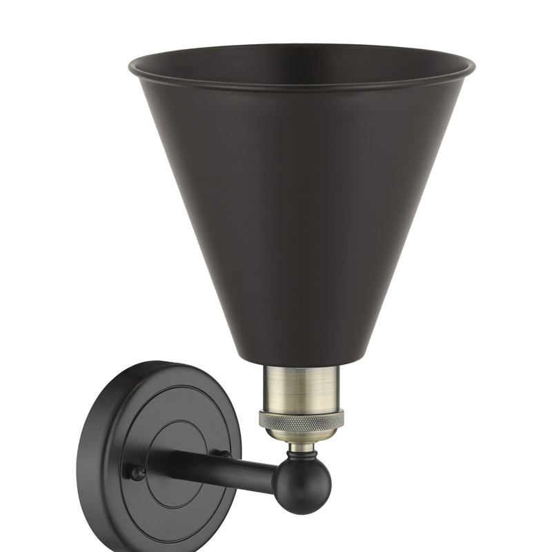 Dorantes Steel Armed Sconce, Black Antique Brass