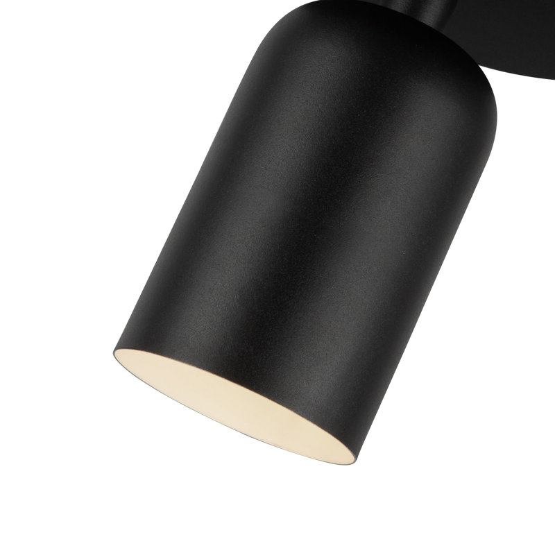 Nola 1 - Light Semi Flush Mount, Black, Black