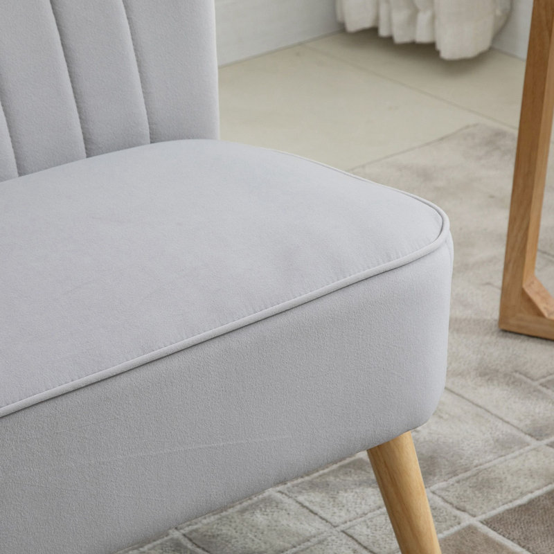 Maxen 2 Seater Loveseat, Light Grey, Linen
