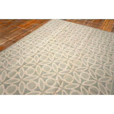 Excellent Contemporary Handwoven Wool Needlepoint Flat Weave Silk Highlight
