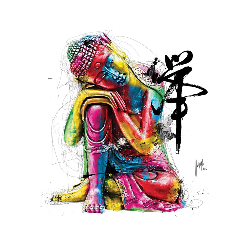 Bouddha Feng Shui by Patrice Murciano - Wrapped Canvas Print, 66.04 cm H x 66.04 cm W x 1.91 cm D