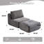 Canapé modulaire en mousse à mémoire de forme moderne modulaire Cloud avec repose-pieds mobile sans assemblage, gris-334109201