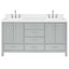  Meuble-lavabo double 66,25 po avec comptoir-1835035775