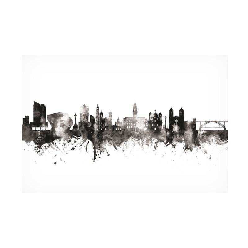 Art sur toile de Michael Tompsett «Porto Portugal Skyline», H 12 po x l 19 po x P 2 po