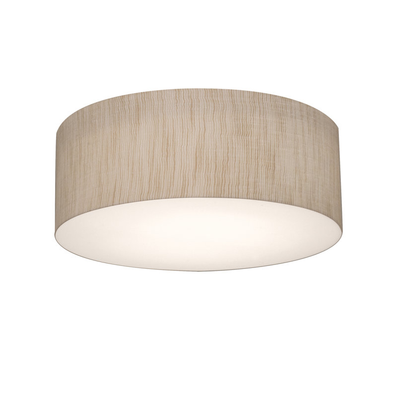 Plafonnier encastré cylindrique à 1 lumière Kley, Jute, H 4,75 po x l 12,25 po x P 12,25 po, Non