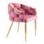 Chaise d'appoint luxueuse faite à la main avec pieds dorés, fauteuil moderne en velours pour le salon et la chambre à coucher-711659963