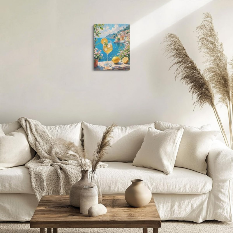 Paysage côtier sans cadre, art mural 12 po x 16 po