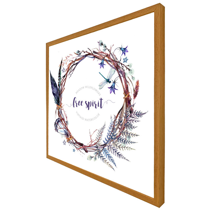 Ather Single Picture Frame Print, 51cm H x 51cm W x 4cm D, Oak Framed