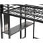 Lit mezzanine double en métal avec bureau et rangement pour les adolescents - noir, 78,07 po de profondeur, 57,58 largeur, 70,85 hauteur, 115,1 lb, conception stable, intégré, garde-corps, lattes, tablettes triangulaires, fiable