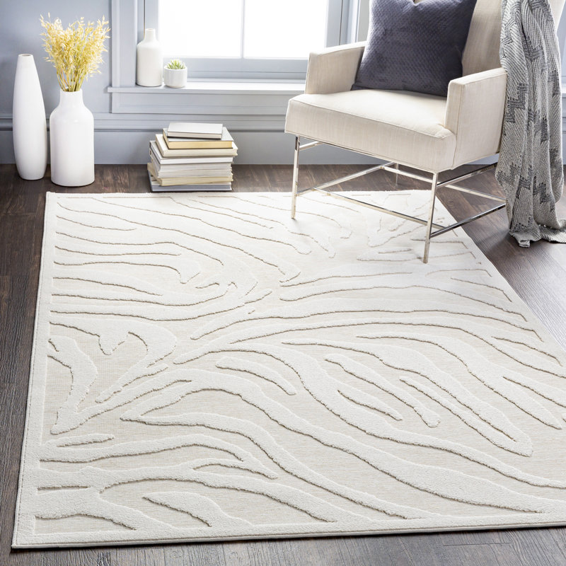 Cuda Modern Boho Cream Area Rug, Rectangle 200 x 275cm