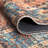  Washable Non-Slip Rug - Orange/Teal Blue Traditional Bordered Runner for Entryway, Hallway, Bathroom, and Kitchen-114442331
