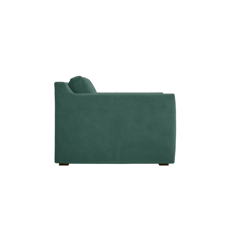 Chaise surélevée, Seafoam Recycled Velvet
