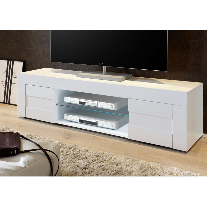 Raheel TV Stand for TVs up to 75", White Gloss