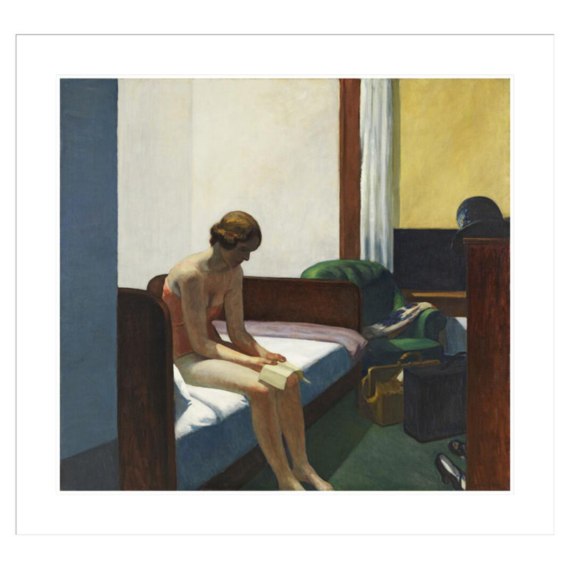 Habitacion de Hotel par Edward Hopper - Impression sur toile, H 33,5 po x l 35,86 po