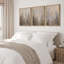 «Misty Pine Forest Neutral Landscape Artwork», reproduction d'art sur toile encadrée de la chambre principale-128129169-128129170