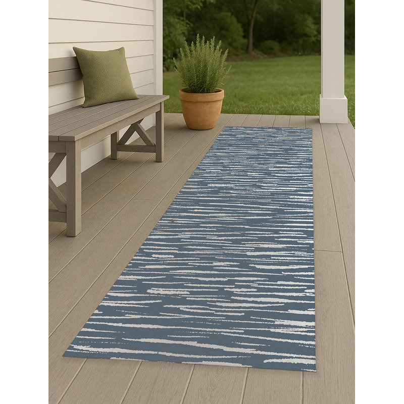 Spectrum Strands Non-Slip Outdoor Rug, Runner 2'6" x 8'