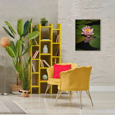 Pink Lotus Among Lily Pads Canvas, design by Phillip Flowers