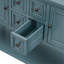 Console rétro avec quatre petits tiroirs et une tablette inférieure pour les salons, les entrées et les cuisines (bleu foncé)-129345698