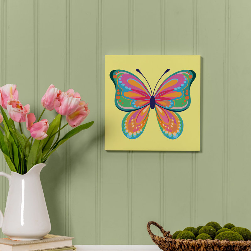 Décoration murale Bunny Blooms, papillon rose, L 12 po x H 12 po