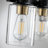 40'' 5-Light Black & Gold Bathroom Vanity Light with Glass Shade-866321957-806497666