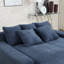 Canapé en chenille à 2 places avec coussins à haute résilience et design élégant pour une détente confortable et une décoration intérieure-1022332619