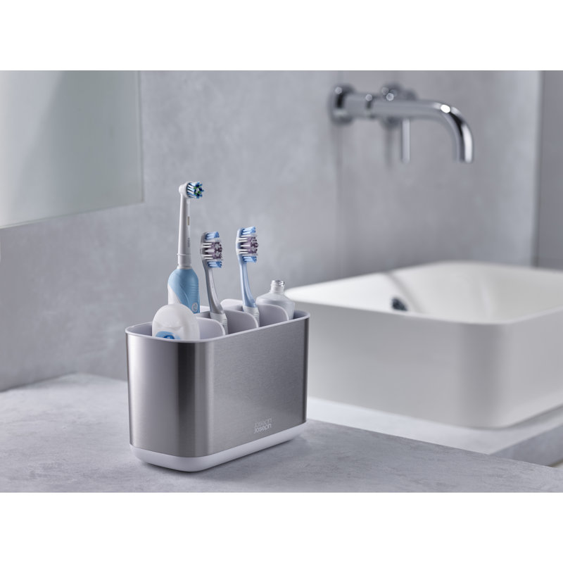 EasyStore Stainless Steel Large Toothbrush Holder
