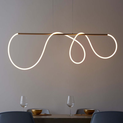 Odin 1 - Light Gold Paint LED Kitchen Island Pendant