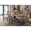 Brook Hallow Acacia Solid Wood Top Metal Base Dining Table-34966238-34966240