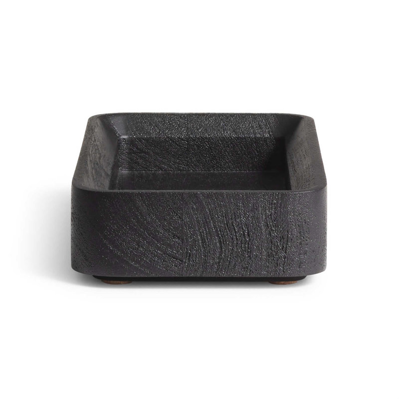Square One Stacking Tray, Black Stained Acacia