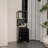 Tall Bamboo Linen Tower in Black