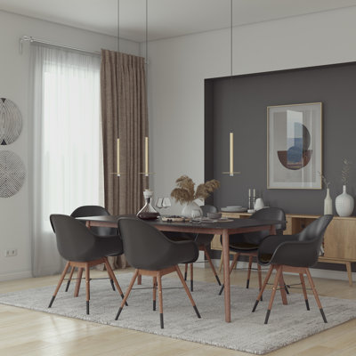 Azleigh 6 - Person Four Leg Dining Set