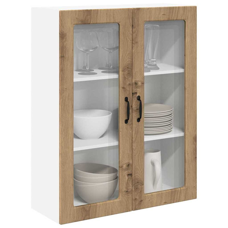 Vidaxl Kitchen Wall Cabinet Brown Oak 60 X 31 X 100 Cm Engineered Wood, Artisan Oak, 100cm H x 80cm W x 31cm D