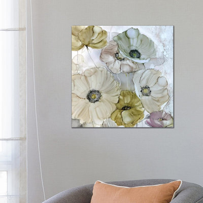 Iridescent Poppies 1 Piece Wrapped Canvas Painting
