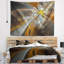 Tapisserie abstraite symétrique de fleur de fractale jaune-28483655