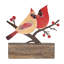 Figurine de Noël cardinal paix métal