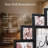 "Memories" 20" x 20" Photo Collage Wall Clock, Black Farmhouse Picture Frame Holds 12 Photos, Battery Operated Family Memory Display for Nursery, Baby Room, Kids Bedroom, Living Room & Wall Decor