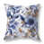 Bleu / floral doré