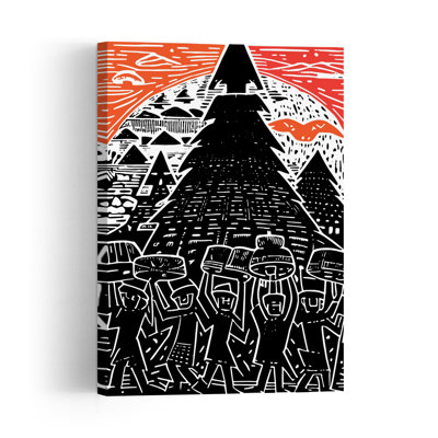 Knowledge Forest Awakening Abstract Contemporary Forest Landscape Wall Art Print