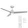 54" Mocha 3 - Blade Outdoor/Indoor Smart Propeller Ceiling Fan with Remote Control Included