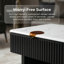 Table basse cannelée moderne avec plateau relevable, rangement dissimulé et tiroir, multifonction pour petits espaces