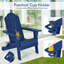 Chaise de patio pliable résistante aux intempéries avec porte-gobelet intégré-1557634401