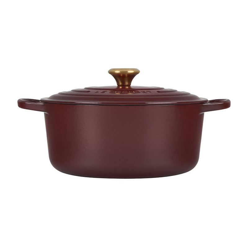 Le Creuset Signature Enameled Cast Iron Round Dutch Oven with Lid, Rhone, 5.5 quarts